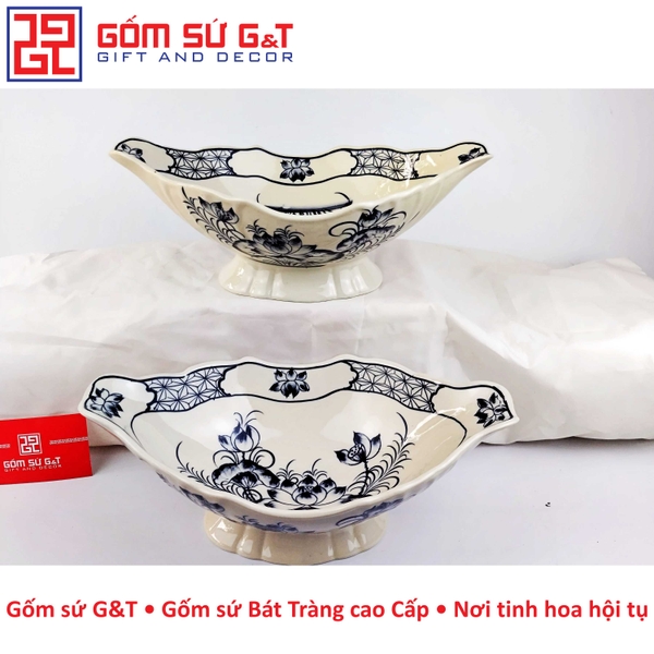 Bát gà vẽ sen bụi