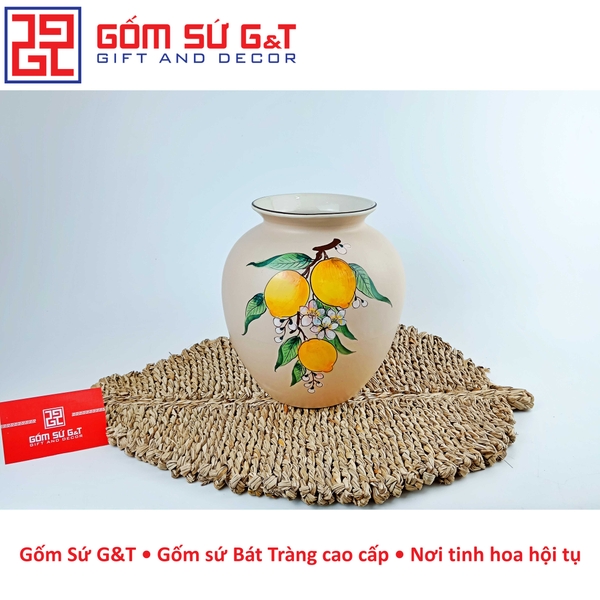 Lọ hoa dáng vò vẽ cam