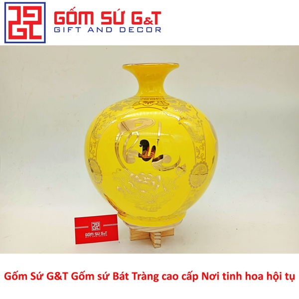 Bóng hút tài lộc tứ cảnh Phúc Đức Tài Lộc vẽ vàng kim