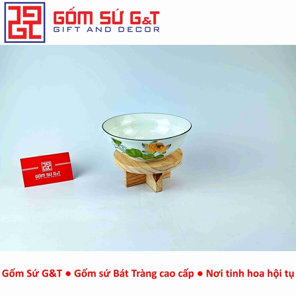 Bát tô cháo men kem vẽ