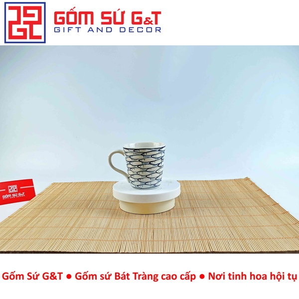 Cốc quai vẽ cá đàn