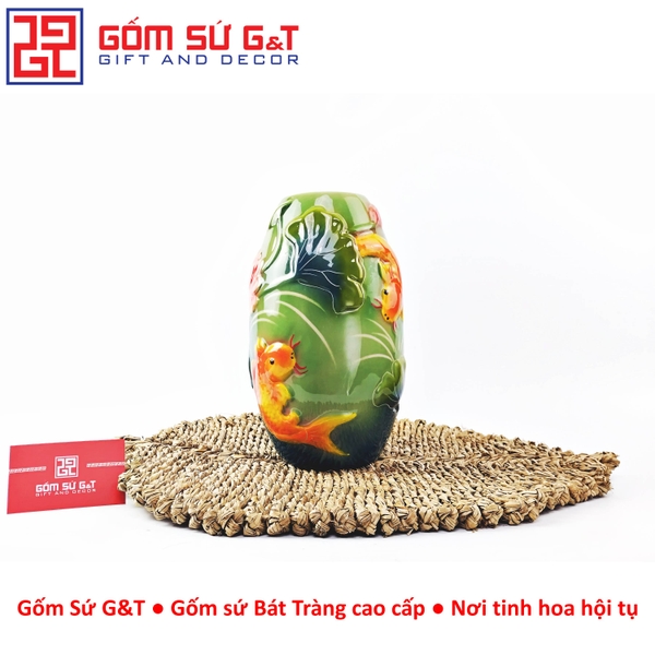 Vò liên ngư khắc nổi