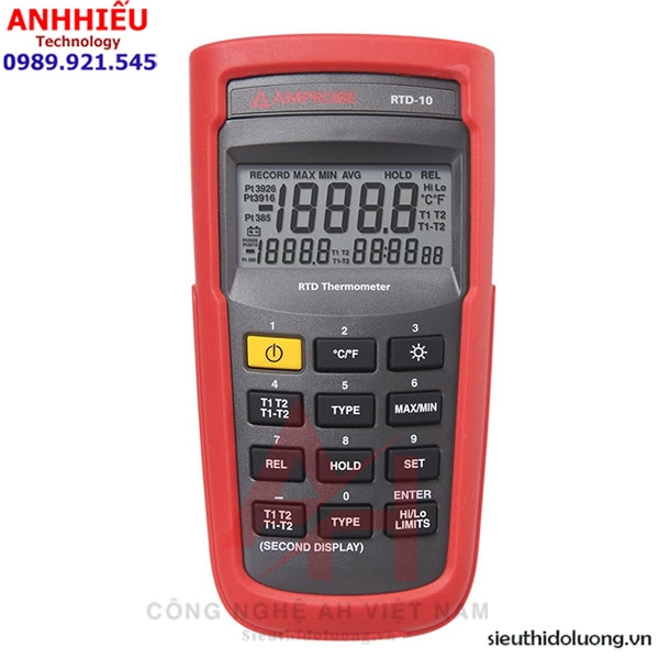 Dụng cụ đo nhiệt độ Amprobe RTD-10