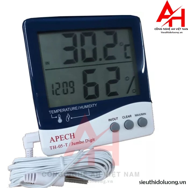 Máy đo nhiệt độ, độ ẩm treo tường, để bàn APECH TH-05T