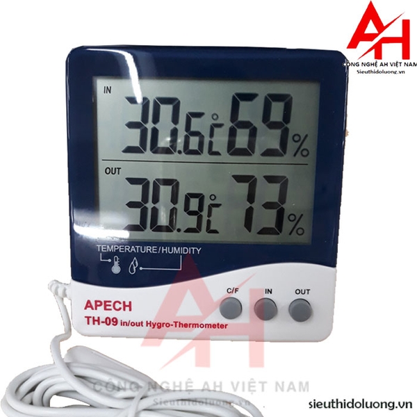 Đồng hồ đo nhiệt độ, độ ẩm APECH TH-09