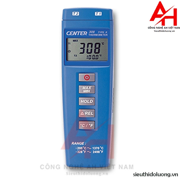 Máy đo nhiệt độ tiếp xúc CENTER 308 (2 kênh)