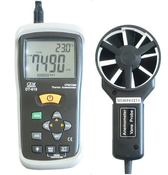 Máy đo tốc độ gió và lưu lượng gió CEM DT-619