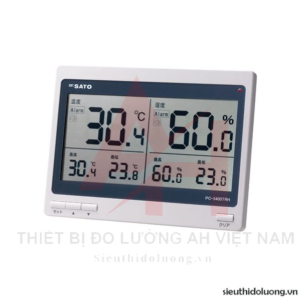 Đồng hồ đo nhiệt độ, độ ẩm treo tường SATO PC-5400TRH