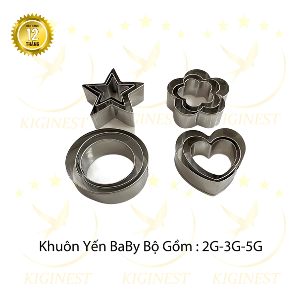 Khuôn Yến Baby Trái Tim - Inox Dày
