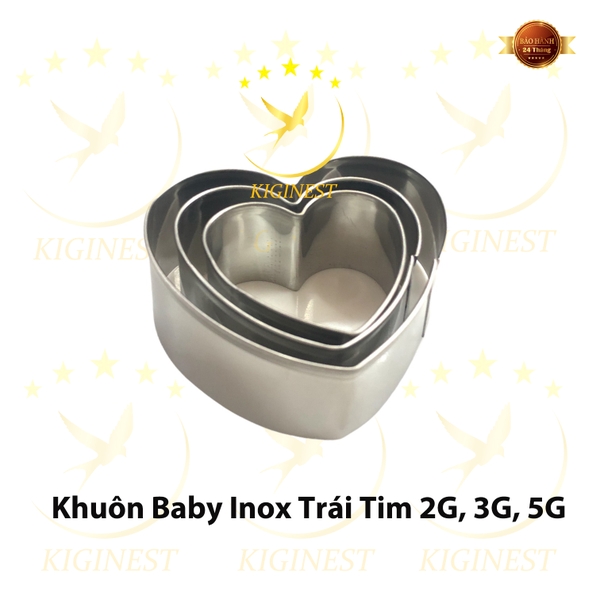 Khuôn Yến Baby Trái Tim - Inox Dày
