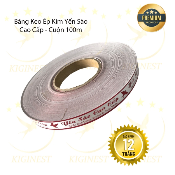 Băng Keo Ép Kim 2 Viền Yến Sào Cao Cấp - Vàng