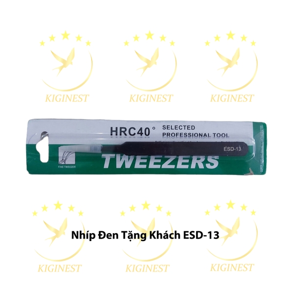 Nhíp Đen ESD 13 Mũi Dẹt