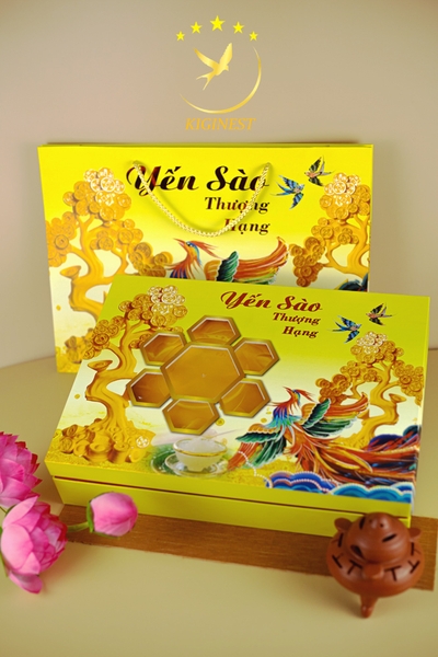 Bộ Hộp Quà Họa Tiết Chim Phụng 100G