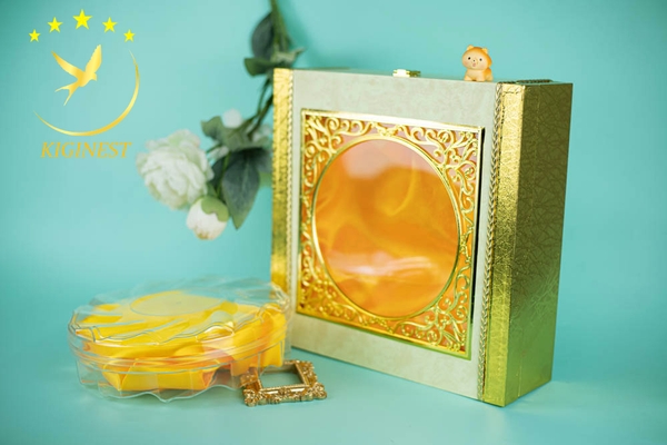 Bộ Hộp Quà Gỗ Khay Hộp Hoa Mai 100G