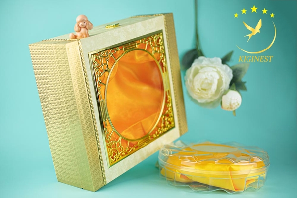 Bộ Hộp Quà Gỗ Khay Hộp Hoa Mai 100G