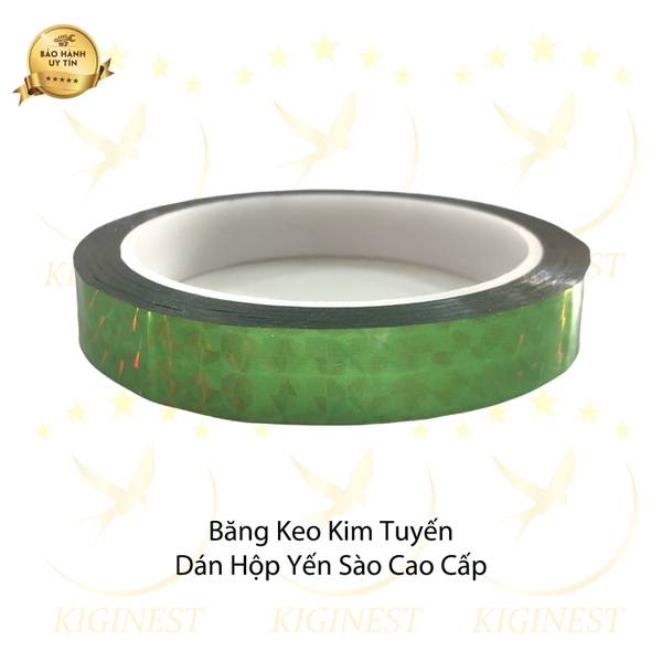 Băng keo Kim Tuyến- Dán Hộp Yến Sào Cao Cấp - Màu Xanh