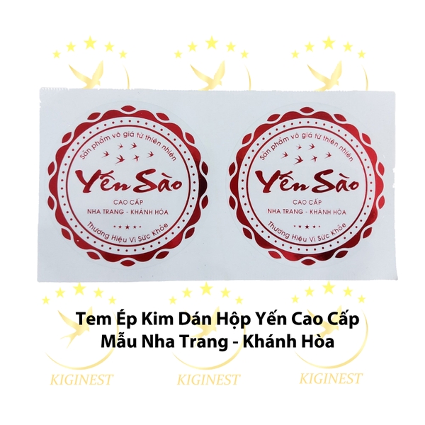 Tem Ép Kim Yến Sào Nha Trang-Khánh Hòa 6 Chim Yến