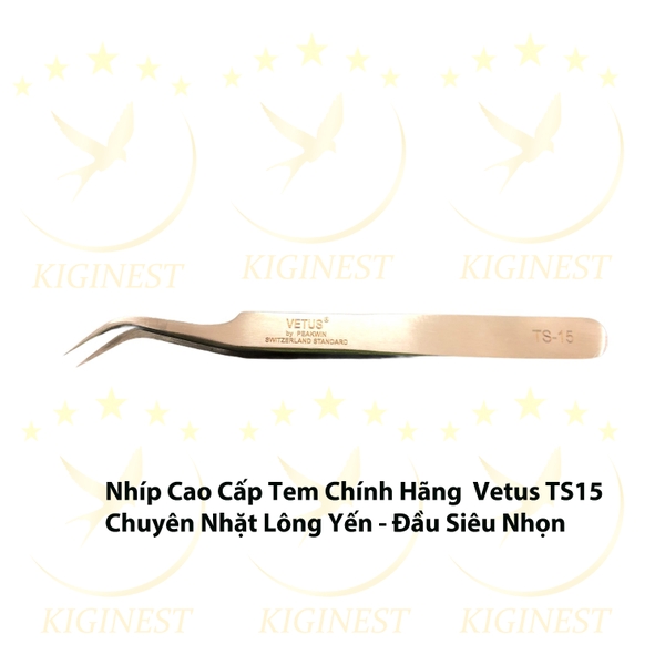 Nhíp Thợ Cao Cấp Tem Hãng Vetus TS-15 - Chân Cong