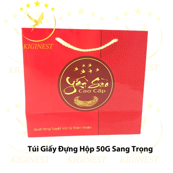 Túi Giấy Đỏ Đựng Hộp Yến Sào 50g