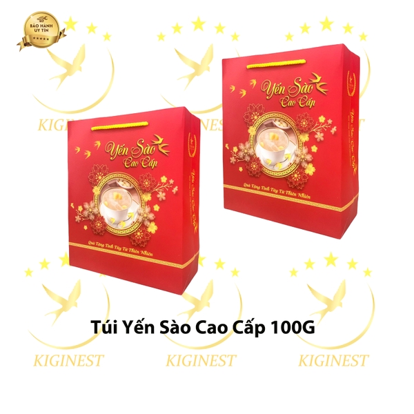 Túi Đỏ Kigi - Đựng Hộp Yến 100G