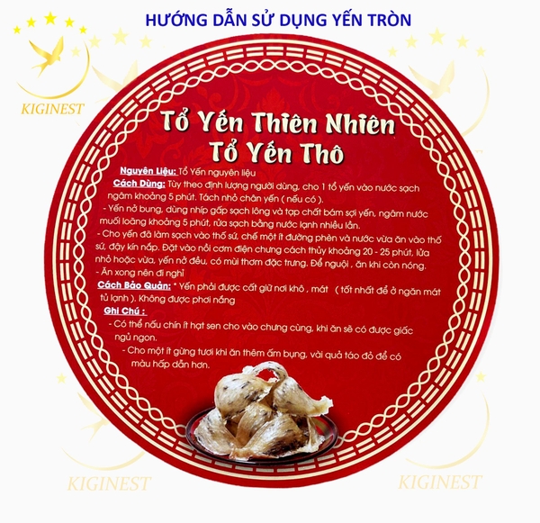 Tờ Hướng Dẫn Sử Dụng Yến Sào