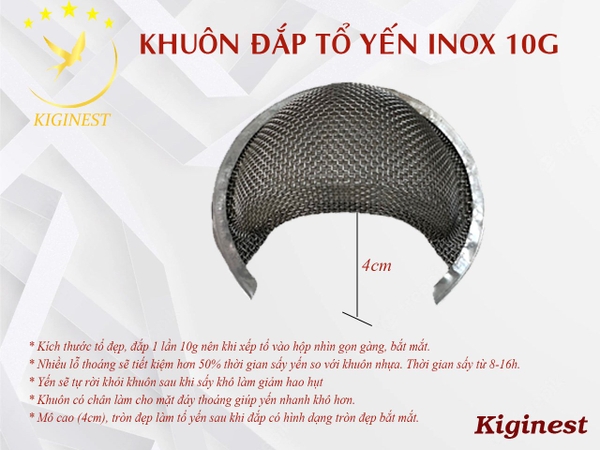 Khuôn Inox Rút Lông - Định Hình Tổ Yến - Inox 304
