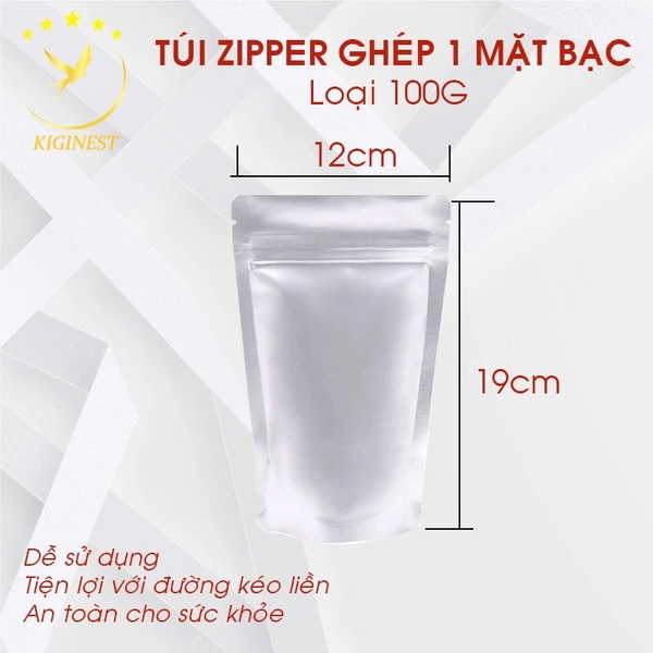 Túi Zip Bạc