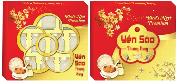 Túi Giấy 10 Hũ Yến Sào Thượng Hạng không khay