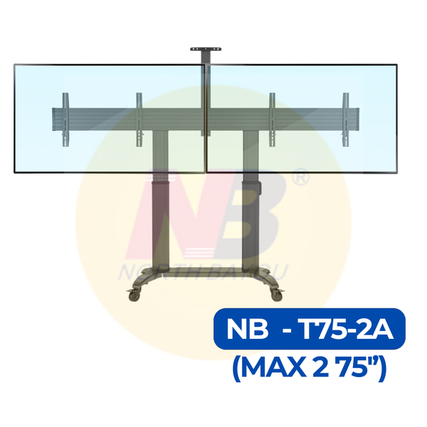 Khung treo tivi di động 2 tivi North Bayou T75-2A ( Hàng Chính Hãng | Có VAT | Đóng gói: 70kg | Max 2 Tivi 75