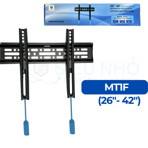 Khung treo tivi cố định MT1F (32″- 43″ | Có khóa bảo vệ | Có VAT)