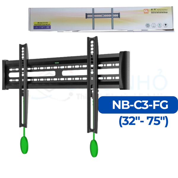 Khung treo tivi cố định C3FG (32″- 75″ | Có khóa bảo vệ | Có VAT )