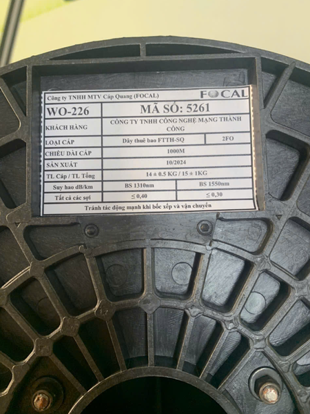 Cáp Quang 2f0 cuộn 1000m - chưa gồm vat