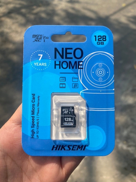 Thẻ nhớ 128GB HIKSEMI NEO HOME D1 Xanh Da Trời (Lifetime | Hộp 50c HS-TF-D1-128G )