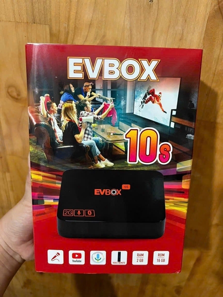 Android Tivi Box EVBOX PRO 10S chuẩn 4K có ĐK giọng nói (Ram 2G)