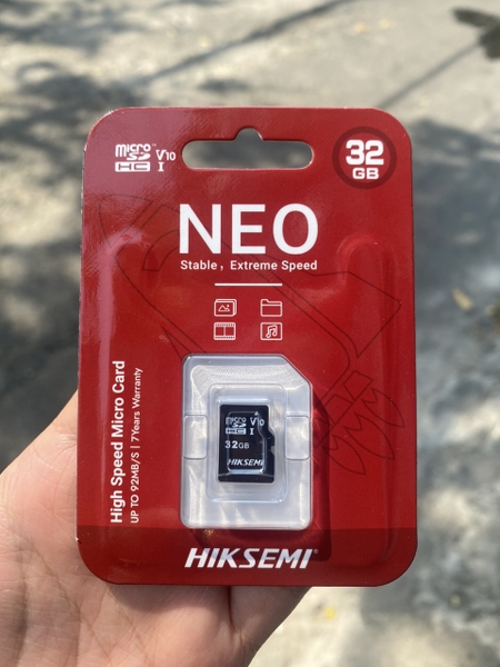 Thẻ nhớ 32GB HIKSEMI NEO C1 màu đỏ (Lifetime | HS-TF-C1-32G | Hộp 50 cái)