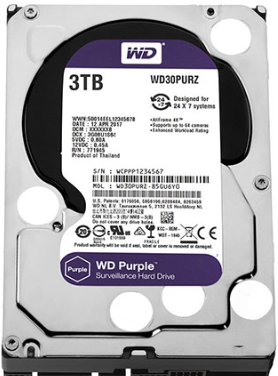 Ổ cứng HDD Western Purple 3TB (Tím) - Hàng chính hãng