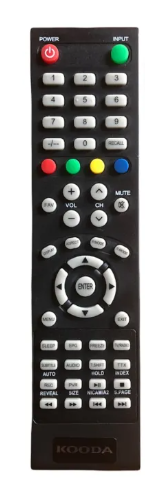 Remote tivi KOODA TV185 - Nút trắng