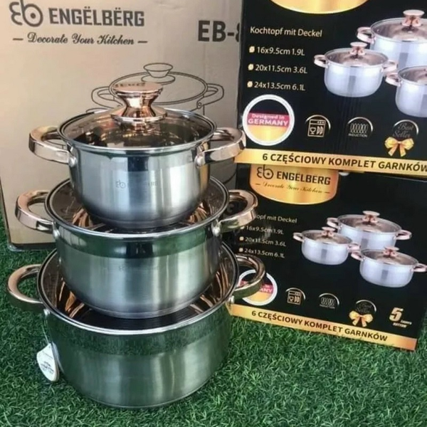 BỘ NỒI ĐỨC 3 MÓN, ĐÁY 5 LỚP DÀY DẶN DECOR 4.0 (T4) (BỘ)