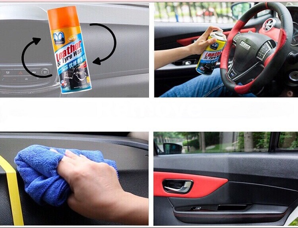 CHAI XỊT TẠO LỚP BẢO DƯỠNG VÀ PHỦ ĐEN BÓNG LỐP XE, NỘI THẤT VÀ CHI TIẾT NHỰA - LEATHER & TYRE WAX