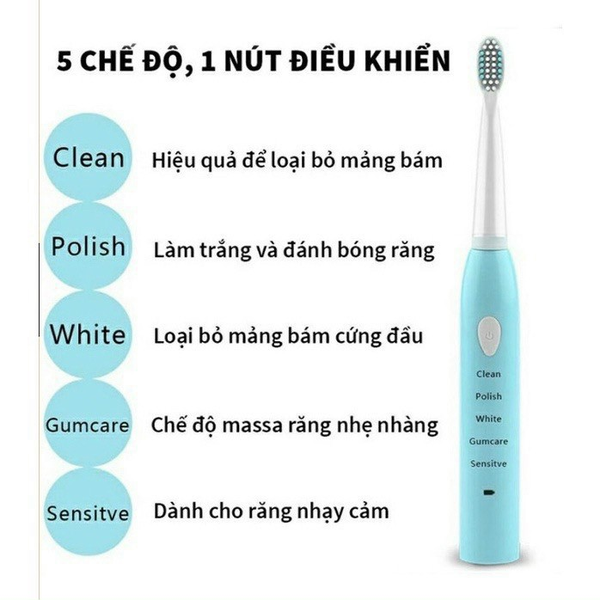BÀN CHẢI ĐIỆN ĐÁNH RĂNG 5 CHẾ ĐỘ HÀNG NỘI ĐỊA(T100) (CÁI)