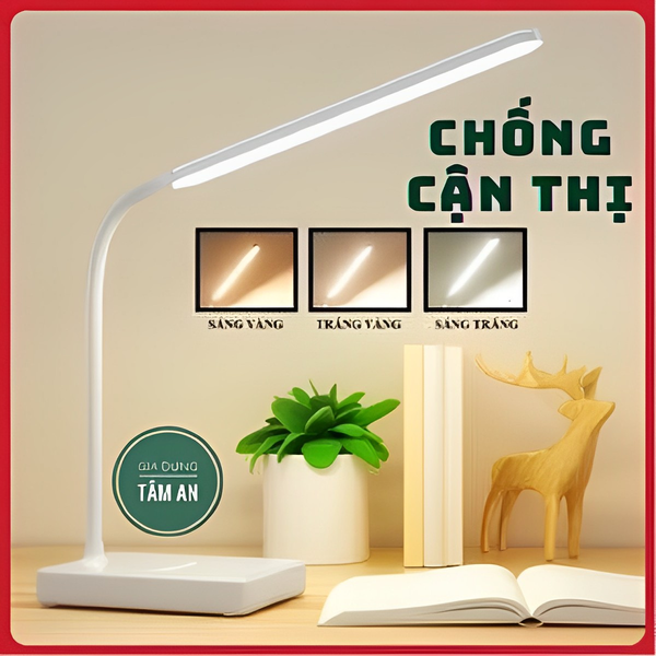 ĐÈN HỌC ĐỂ BÀN CẢM ỨNG 3 CHẾ ĐỘ SÁNG CHO BÉ, BẢO VỆ MẮT CHỐNG CẬN THỊ(T60)