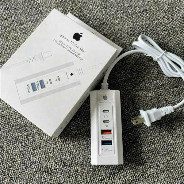 Ổ CẮM SẠC ĐIỆN THOẠI IPHONE TÍCH HỢP SẴN 2 CỔNG SẠC TYPE C (T100) (CÁI)
