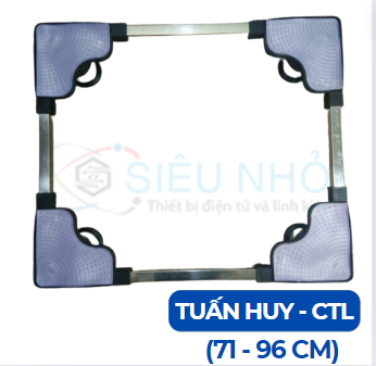 Chân máy giặt tủ lạnh INOX Tuấn Huy 71-96cm ( Hộp Đỏ PDP CTL ) - Dành cho tủ lạnh 2 cửa
