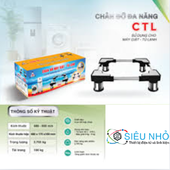 Chân đỡ đa năng CTL 480mm - 600mm Chánh Phát (Máy giặt - Tủ Lạnh) Loại 1 (Full Vat)