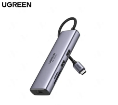 UGREEN 60515 USB-C to 2xUSB3.0+HDMI+SD&TF+RJ45+PD 4K@60Hz