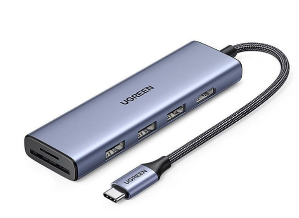 UGREEN 20956A Type C to HDMI +USB 3.0*3 + SD/TF  Converter