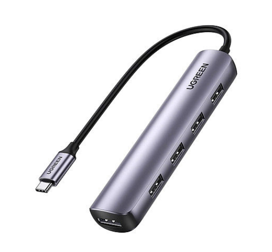 UGREEN 20197 USB-C to 4*USB 3.0+HDMI Adapter 4K 30Hz