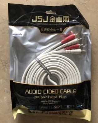 Dây AV JSJ 4 đầu - Màu Trắng 15M - 4421