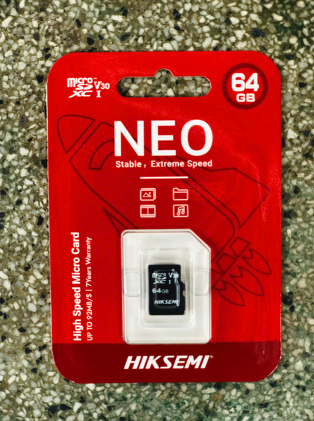 Thẻ Nhớ 64GB HIKSEMI NEO C1 màu đỏ (Lifetime| Hộp 50c)