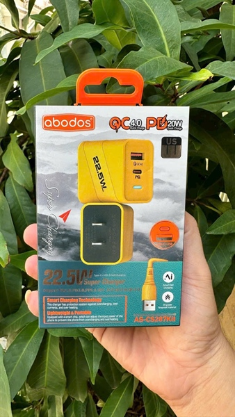 Cóc sạc Abodos 20W + kèm dây Lightning